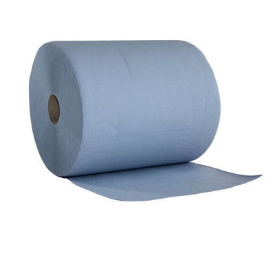 Putzpapier-Rolle blau, 3-Lagig, 38x38 cm, 500 Blatt (2er-Pack)